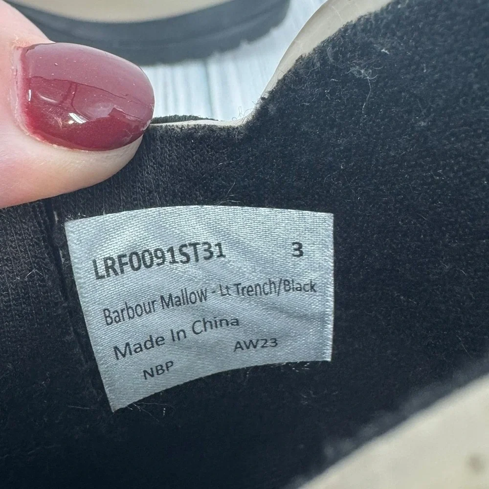 Barbour‎ Mallow Waterproof Chelsea Rainboots Lt Trench Black Women's Size 5